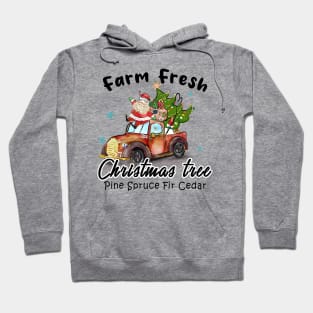 farm fresh christmas tree camping travel Hoodie